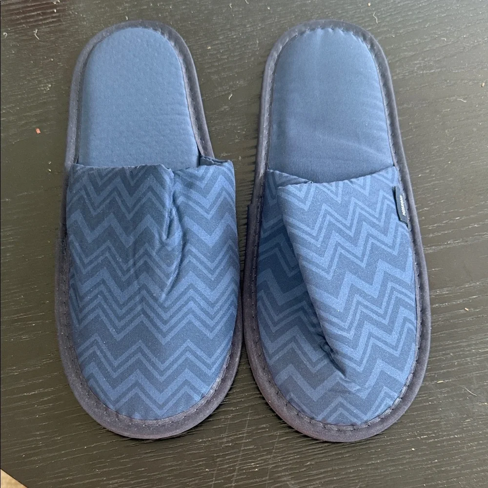 Missoni for Delta Blue Zigzag Men's Slippers - Picture 1 of 4